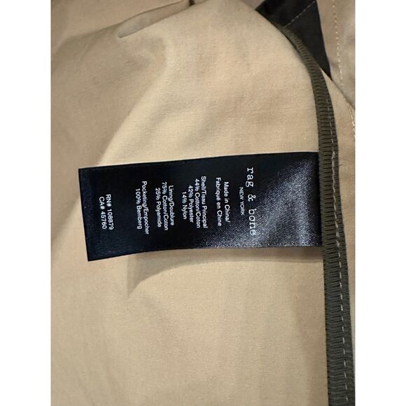 Rag & Bone Khaki Harrier Trench Coat Large - Picture 10 of 12